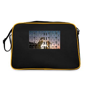 bergsteigen - Retro Tasche - Schwarz/Gold - Hinten