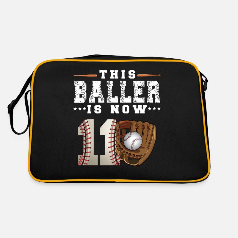 This Baller is now 11 Baseball 11th Birthday Retro Bag