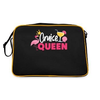 Cruise Ship Vacation Girl Cruise - Retro Tasche - Schwarz/Gold - Hinten
