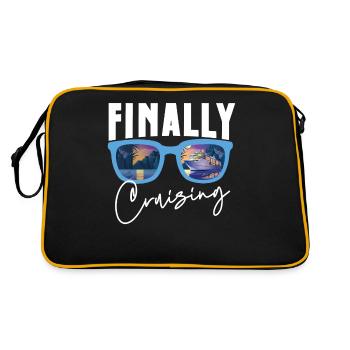 Cruise Ship Vacation Finally - Retro Bag - black/gold - Back