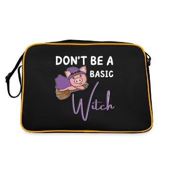 Cochon Les sorcières d’Halloween ne sont pas une sorcière de base - Sac Retro - noir/or - Dos