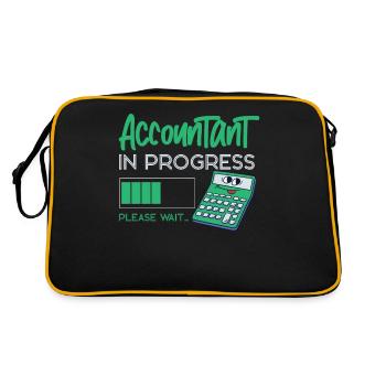 Accountant Bookkeeper Accounting - Retro Bag - black/gold - Back