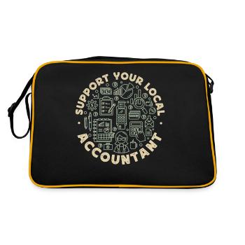 Accountant Bookkeeper Accounting - Retro Bag - black/gold - Back