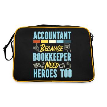 Accountant Bookkeeper Accounting - Retro Bag - black/gold - Back