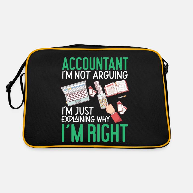 Accountant Bookkeeper Accounting Retro Bag