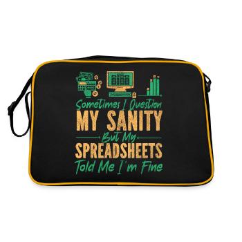 Accountant Bookkeeper Accounting - Retro Tasche - Schwarz/Gold - Hinten