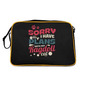 Ragdoll cat race de chat dicton - Sac Retro - noir/or - Dos