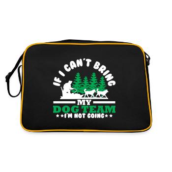 Chien de traîneau Course Sled Dogs Cadeau - Sac Retro - noir/or - Dos