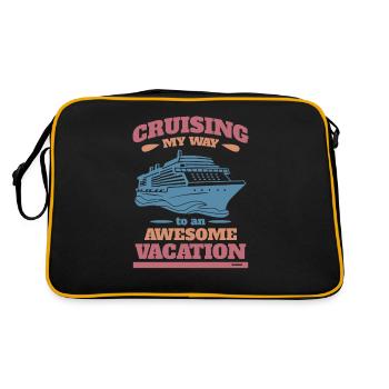 Cruise to an incredible vacation - Retro Bag - black/gold - Back
