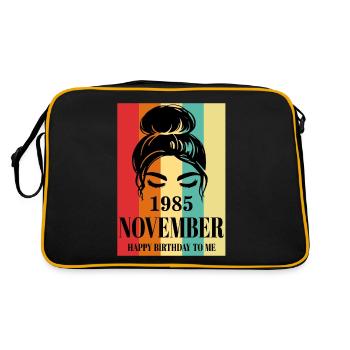 November 1985 Happy Birthday To Me - Retro Bag - black/gold - Back
