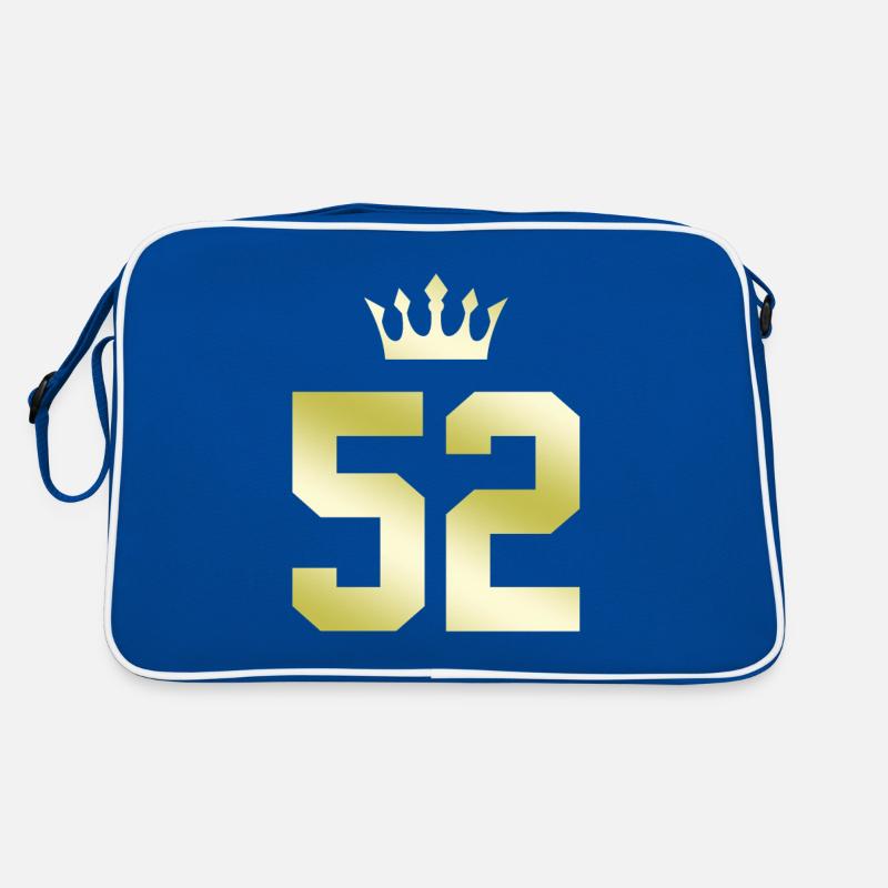 52 Zahl Krone Retro Tasche