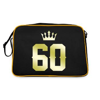 60 Number Crown - Retro Bag - black/gold - Back