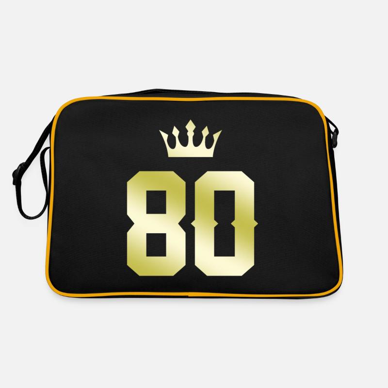 80 Zahl Krone Retro Tasche