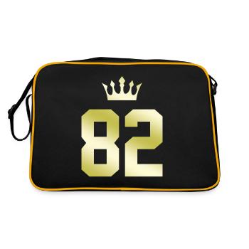 82 Number crown - Retro Bag - black/gold - Back