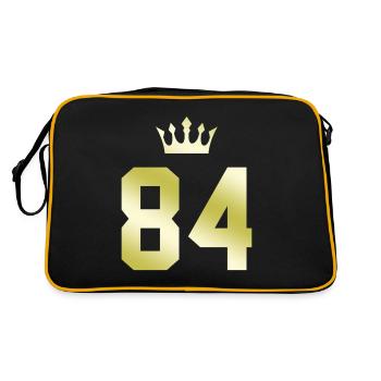 84 Number crown - Retro Bag - black/gold - Back