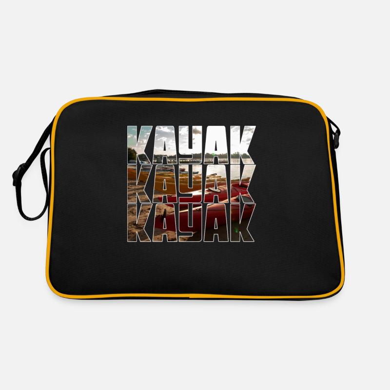kayak - Retro Tasche - Schwarz/Gold