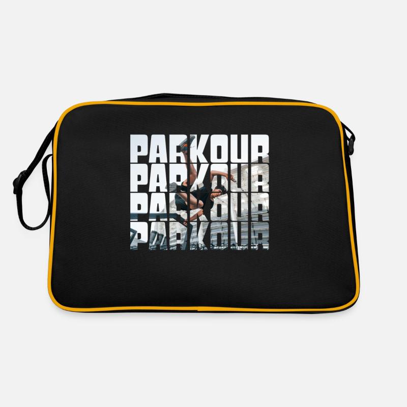 parkour - Retro Tasche - Schwarz/Gold
