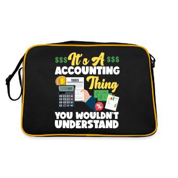 Accountant Bookkeeper Accounting - Retro Bag - black/gold - Back