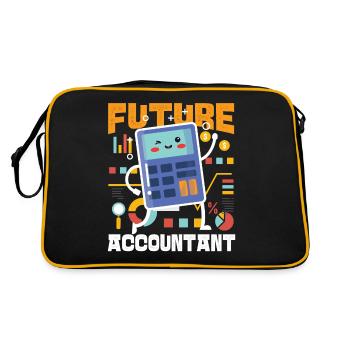 Accountant Bookkeeper Accounting - Retro Bag - black/gold - Back