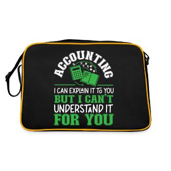 Accountant Bookkeeper Accounting - Retro Bag - black/gold - Back