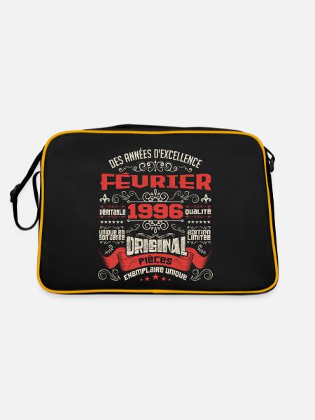 Février 1996 | Des Années D'excellence - Sac Retro - noir/or - Dos