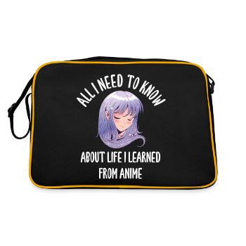 Tout ce que je dois savoir sur Life Anime - Sac Retro - noir/or - Dos