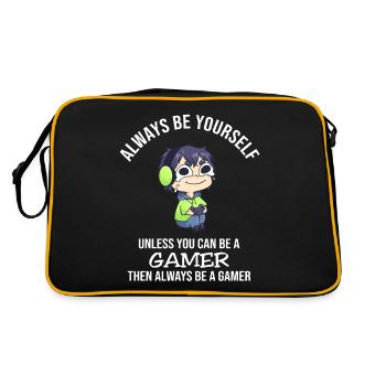 Always Be Yourself Unless Gamer - Retro Tasche - Schwarz/Gold - Hinten