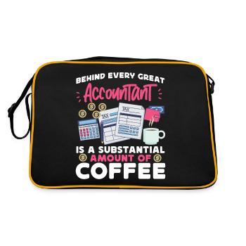 Accountant Bookkeeper Accounting - Retro Bag - black/gold - Back