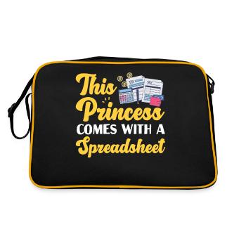 Accountant Bookkeeper Accounting - Retro Bag - black/gold - Back