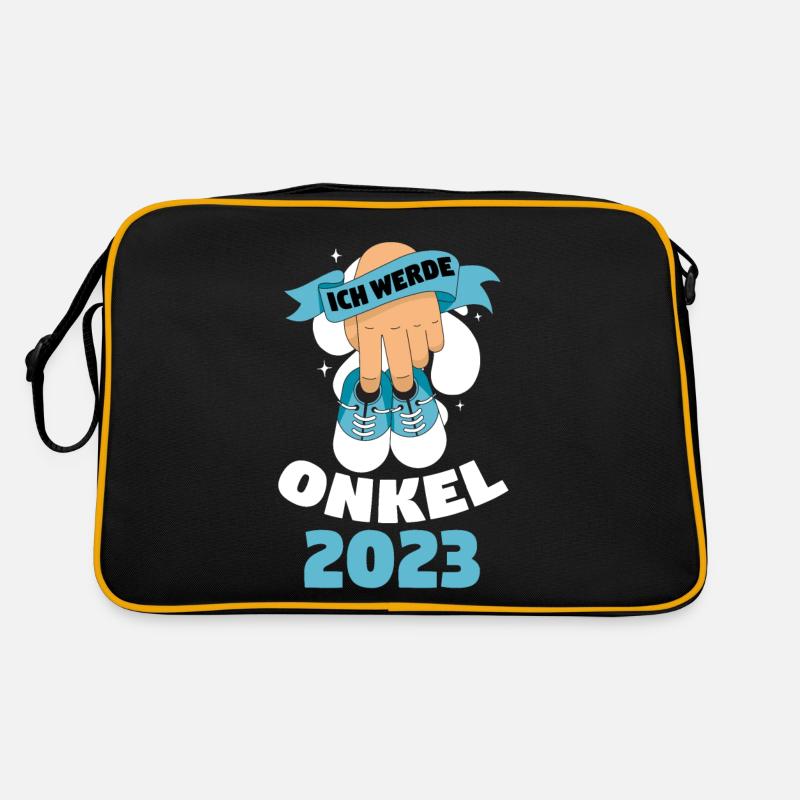 Onkel 2023 Schwangerschaft Schwanger Werdender Onk Retro Tasche