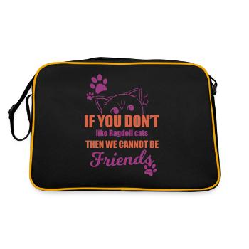 Chat Ragdoll - Sac Retro - noir/or - Dos