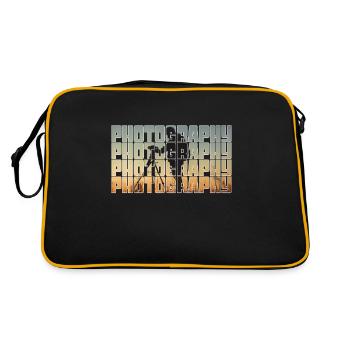 Fotografie - Retro Tasche - Schwarz/Gold - Hinten