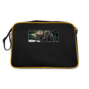 Bär - Retro Tasche - Schwarz/Gold - Hinten