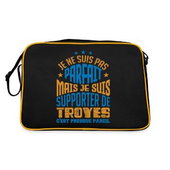Cadeau Supporter de Troyes Foot - Sac Retro - noir/or - Dos