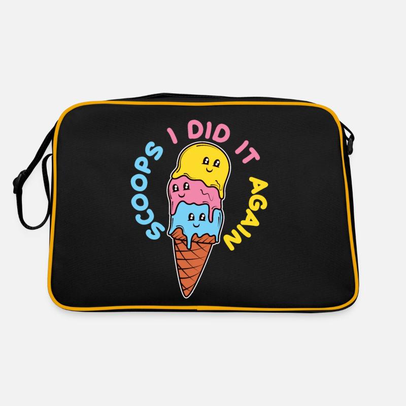 Eiscreme logo Sommer Softeis Geschenkidee Retro Tasche