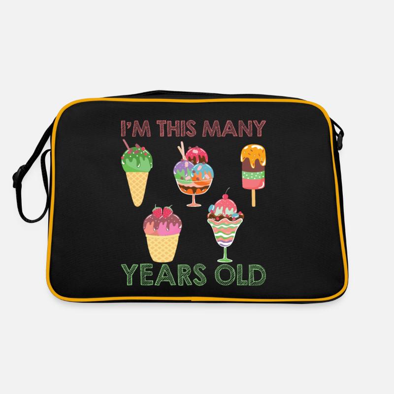 Eiscreme logo Sommer Softeis Geschenkidee Retro Tasche