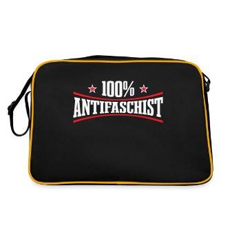 Punk Rock Antiracisme, contre le racisme - Sac Retro - noir/or - Dos