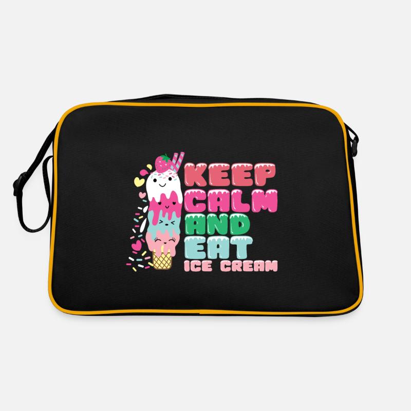Eiscreme logo Sommer Softeis Geschenkidee Retro Tasche