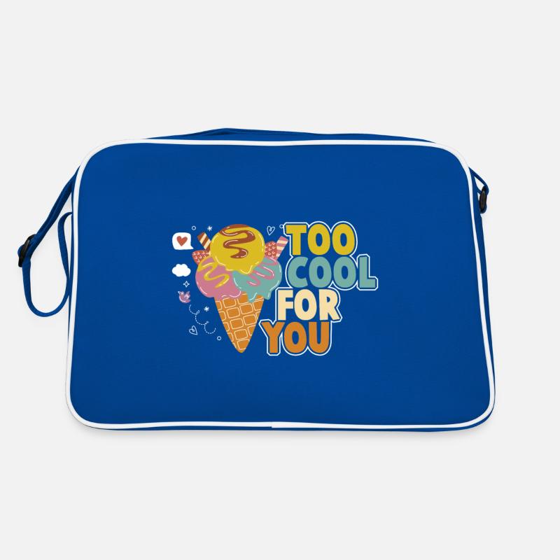 Eiscreme logo Sommer Softeis Geschenkidee Retro Tasche