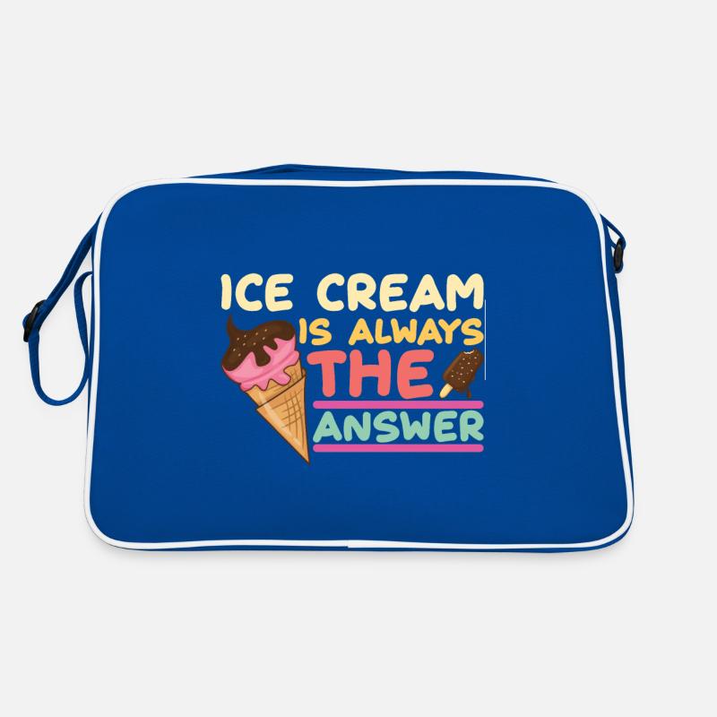 Eiscreme logo Sommer Softeis Geschenkidee Retro Tasche