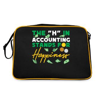 Accountant Bookkeeper Accounting - Retro Bag - black/gold - Back