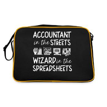 Accountant Bookkeeper Accounting - Retro Bag - black/gold - Back