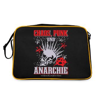 Punk Rock Pogo Anarchie Punks Punk Rocker Punk - Retro Tasche - Schwarz/Gold - Hinten