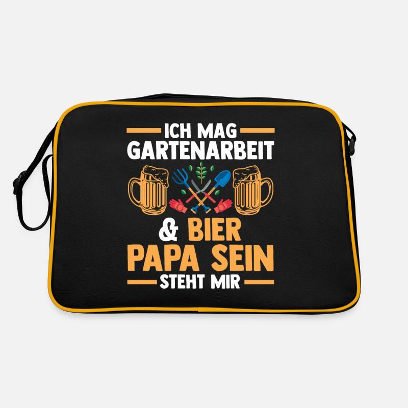 Vater Garten Gartenarbeit Papi Papa Retro Tasche