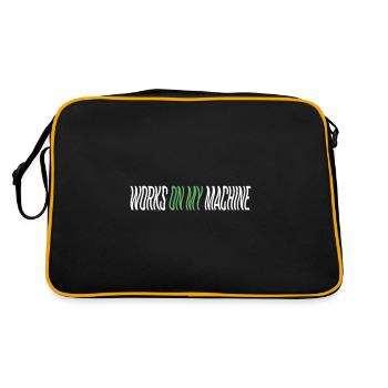 Programmierer - works on my machine - Retro Tasche - Schwarz/Gold - Hinten