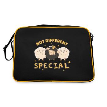 Saying - not different Special! - Retro Bag - black/gold - Back