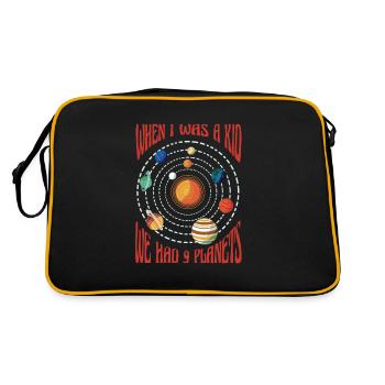 Science - when I was a kid we had 9 planetes - Retro Bag - black/gold - Back