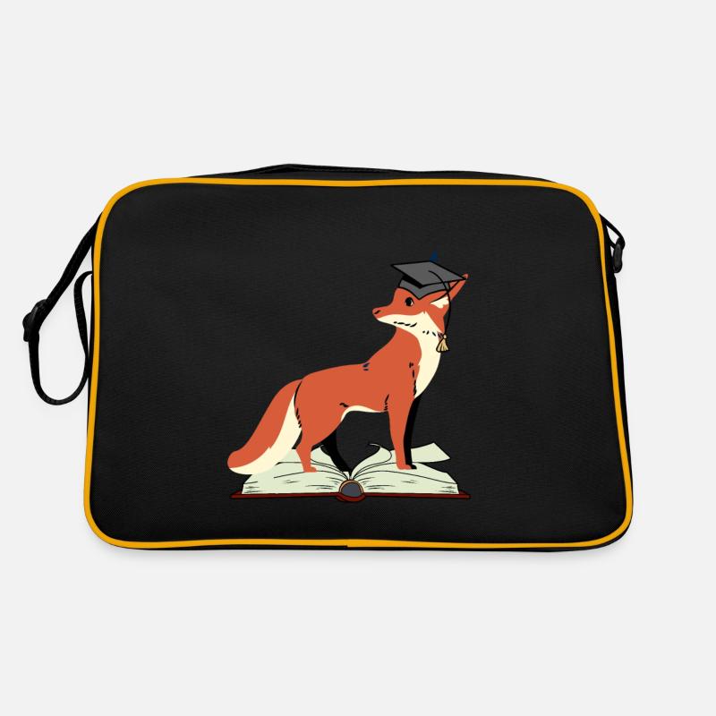 Fox Abitur learn smart wise wisdom wise Retro Bag