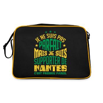 Cadeau Supporter de Nantes Foot - Sac Retro - noir/or - Dos