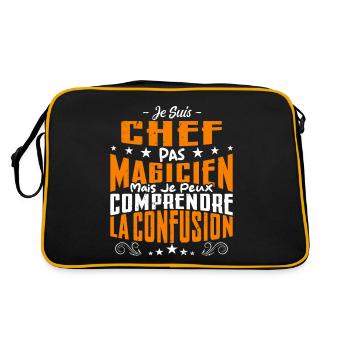 Je Suis Chef Pas Magicien - Sac Retro - noir/or - Dos